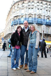 My friends, Chris & Fiona, and me in London