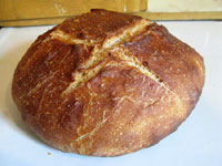 Homemade crusty bread